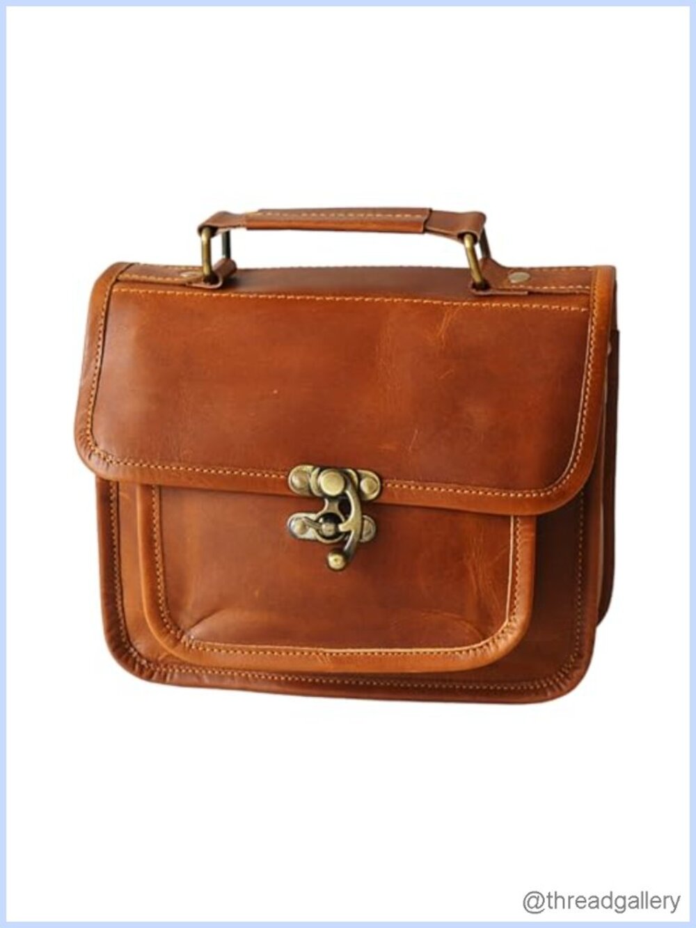 Genuine Buffalo Leather Satchel Crossbody Shoulder Bag Vintage Handmade Purse